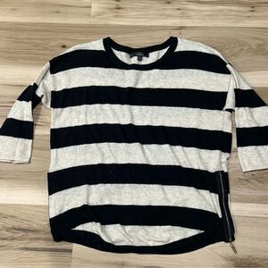 Sioni Angora Cashmere Blend Striped Shirt Women’s Medium